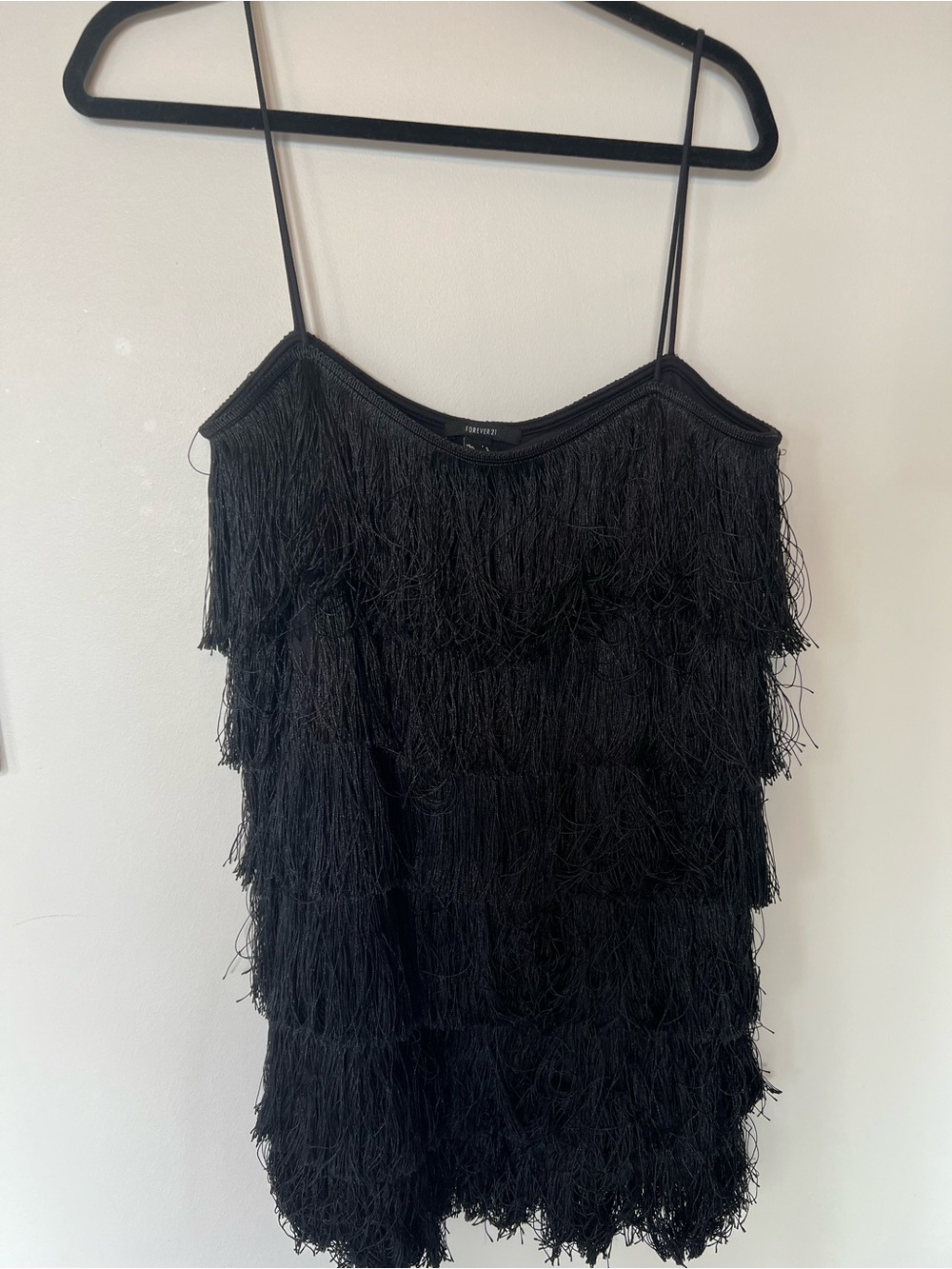 Forever 21 Black Fringe Mini Dress